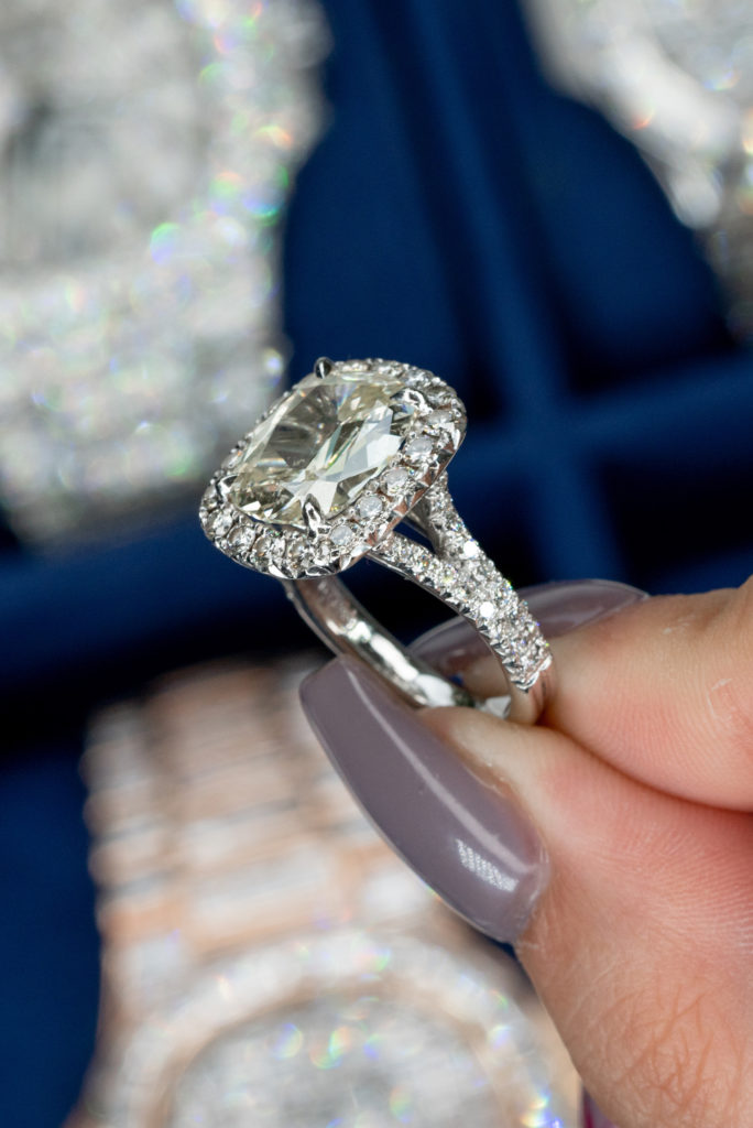 What makes Cushion cut diamond halo ring special 