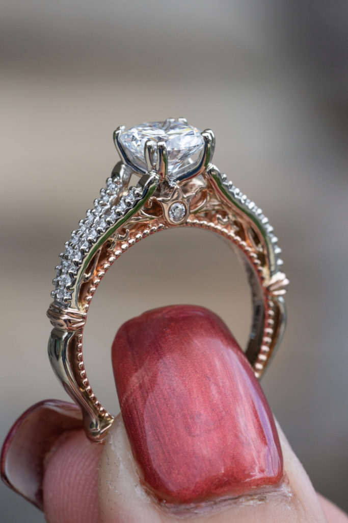 sparkling split shank engagement rings