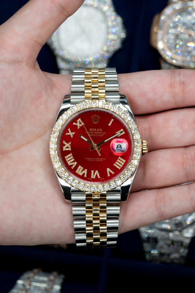 rolex datejust red dial