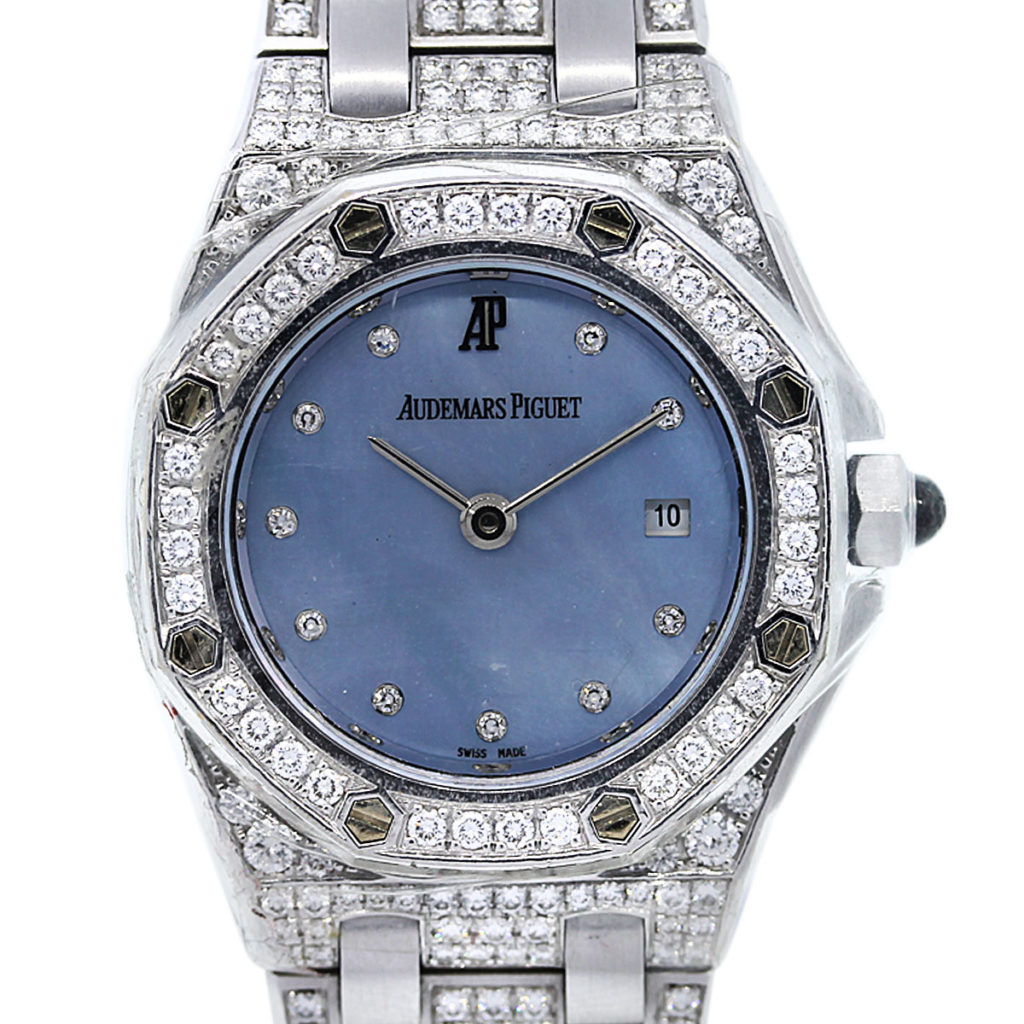 audemars piguet diamond watch blue dial