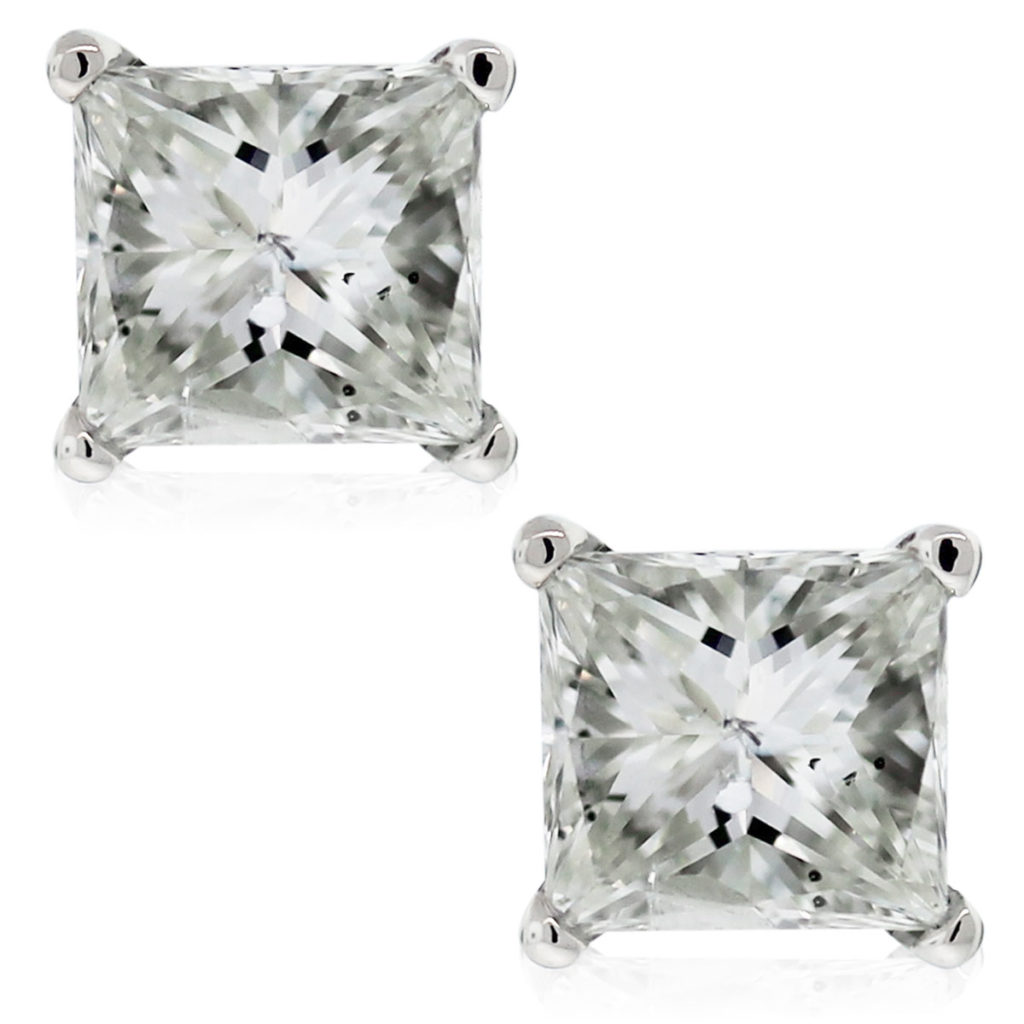 diamond stud earrings princess