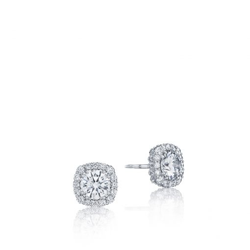 diamond stud earrings cushion