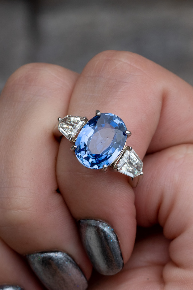 natural sapphire ring