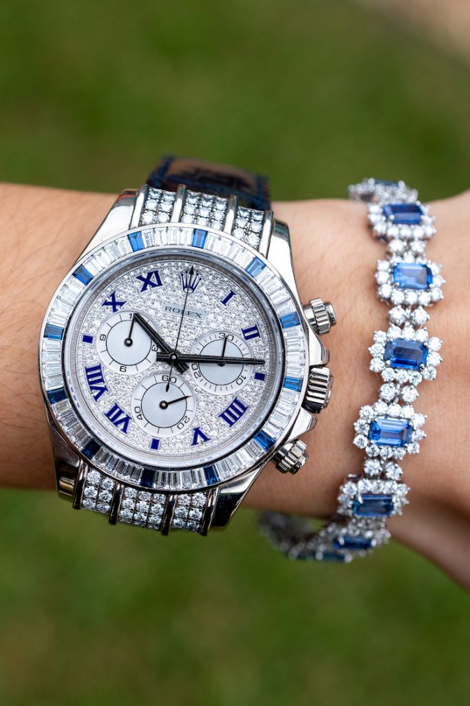 Matching watch and jewelry bracelet