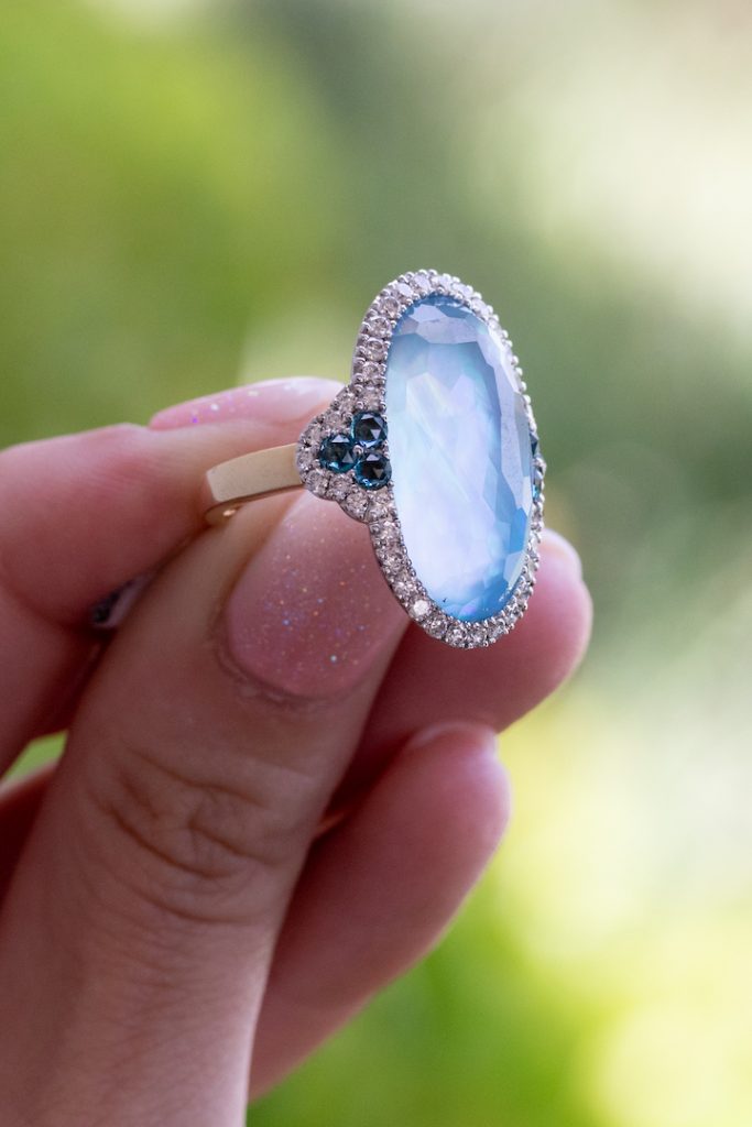 diamonds by raymond lee blue topaz