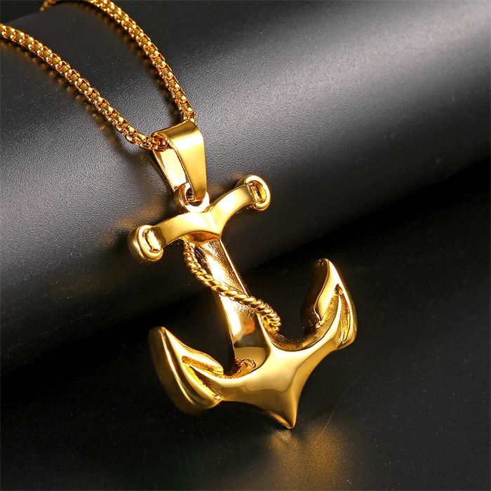 Stainless Steel Anchor Shape Ropes Modern Hip-hop Stylish