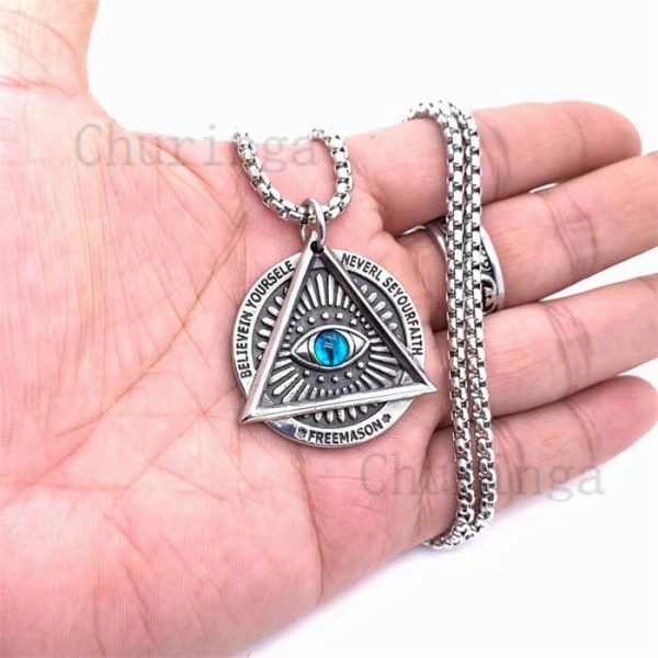 Masonic Eye of God Stainless Steel Pendant