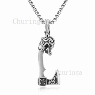 Viking Double-sided Axe Stainless Steel Pendant