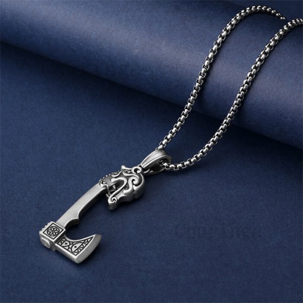Viking Double-sided Axe Stainless Steel Pendant