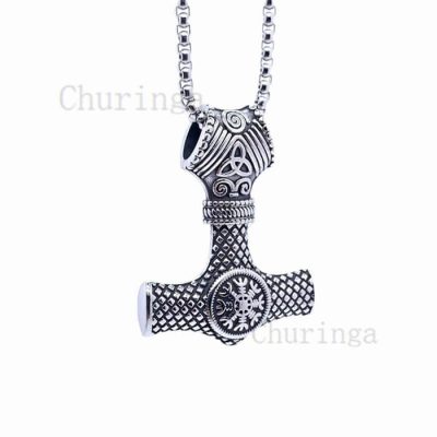 Nordic Style Thor Hammer Stainless Steel Pendant
