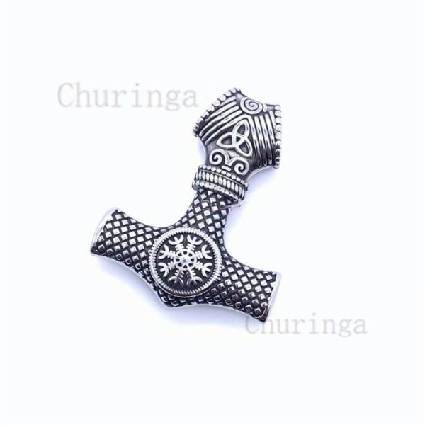 Nordic Style Thor Hammer Stainless Steel Pendant