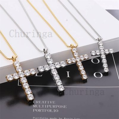 stainless steel crucifix necklace