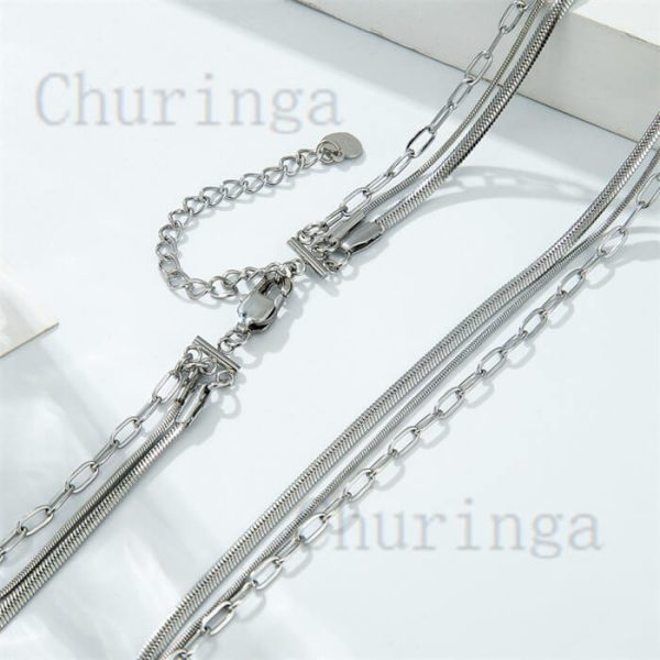 Multi-layer Design Fasion Style Stainless Steel Chain
