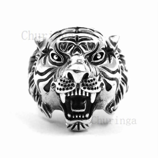 Personality Tiger Head Stainless Steel Ring