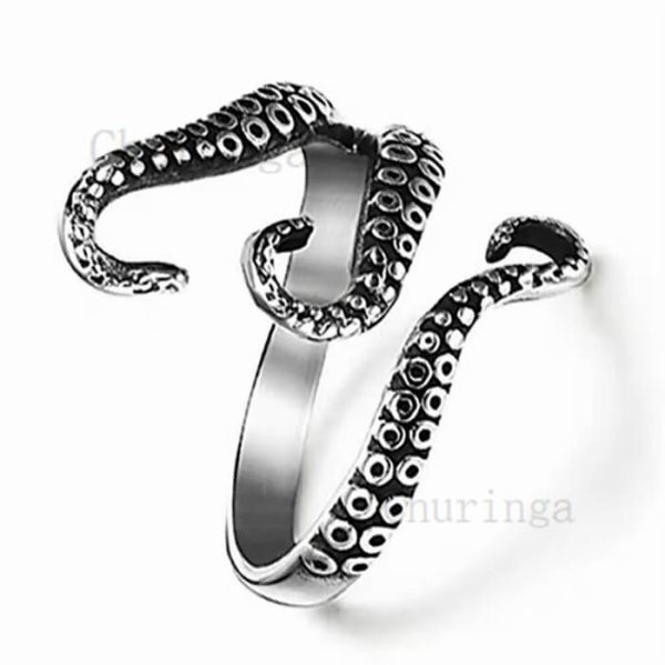 Personality Retro Octopus Stainless Steel Men's Ring