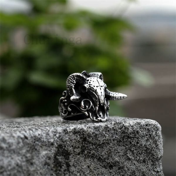 Stainless Steel Sheep Ring
