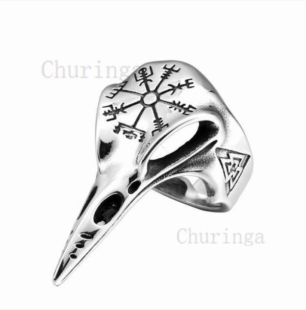 Viking Crow Mouth Personality Stainless Steel Ring
