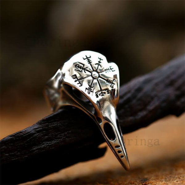 Viking Crow Mouth Personality Stainless Steel Ring