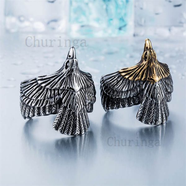 Stainless Steel Flying Eagle Vintage Ring