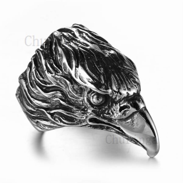 Stainless Steel Majestic Retro Eagle Ring