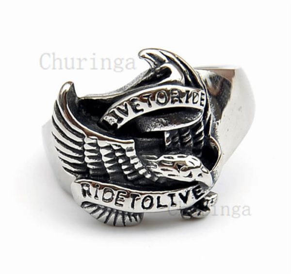 Stainless Steel Vintage Eagle Ring