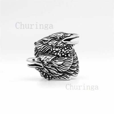 Viking Crow Stainless Steel Men's Ring