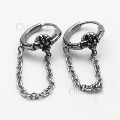 Vintage Tassel Chain Stainless Steel Earrings