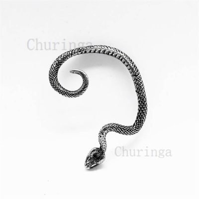 Stainless Steel Vintage Snake Left and Right Earrings
