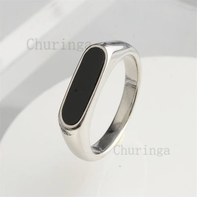 Niche Simple Stainless Steel Shell Ring