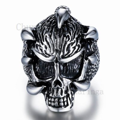 Occident Stainless Steel Skull Ring
