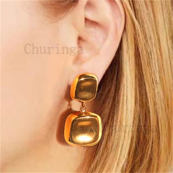 Hemispherical Pearls Matched With Stylish Stainless Steel Earrings