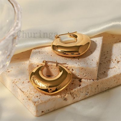 French Style Simple Light Luxury High-Grade Stainless Steel Hollow Square Shape Earrings