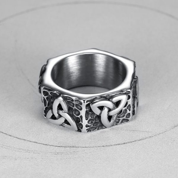 Stainless steel Viking Kellan Knot Ring