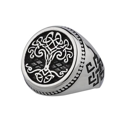 Occident Retro Viking Tree of Life Stainless Steel Ring