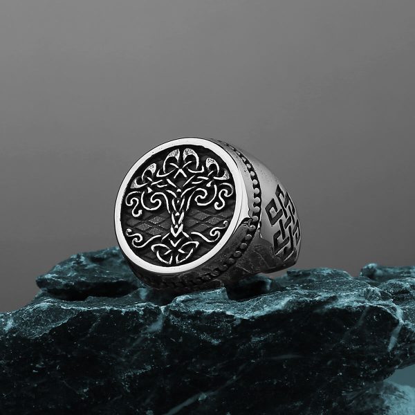 316L Stainless Steel Tree of Life Ring